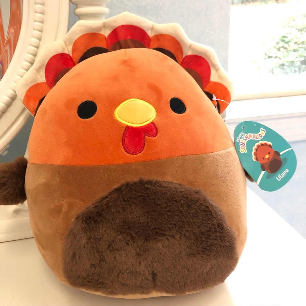 Squishmallows Ulana 10” Orange and Brown Turkey Plush